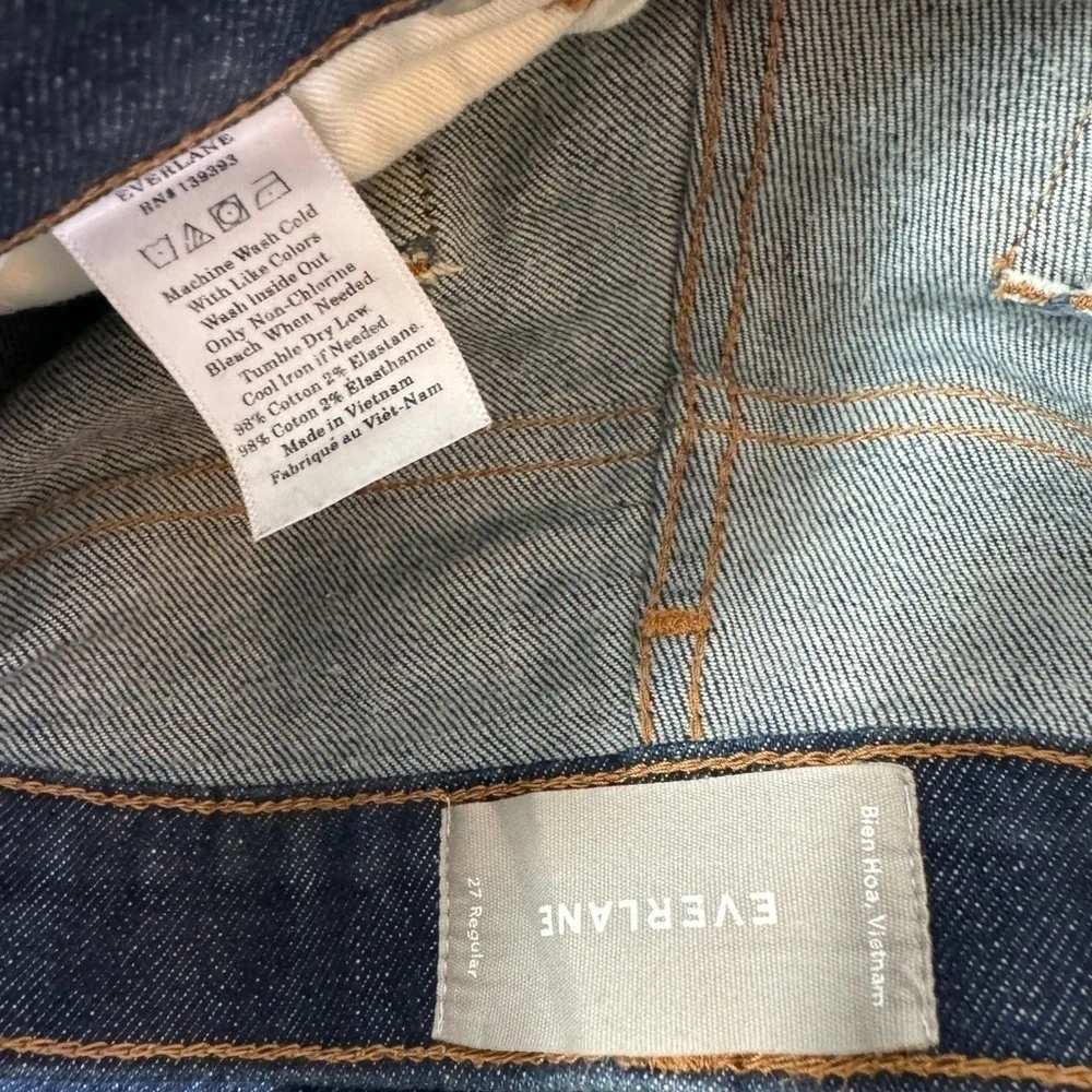 Everlane High Rise Skinny Ankle Crop Minimalist Dark Indigo Jeans Size 27/4